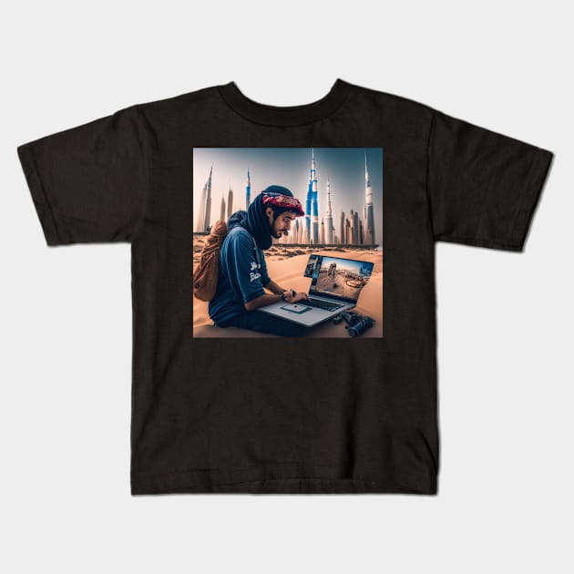 Content Creator in Dubai Kids T-Shirt by Crafty Career Creations